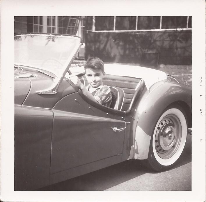 Dad as a child, in the car