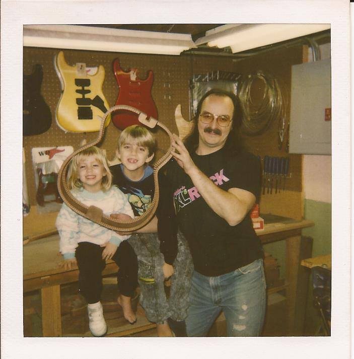 Dad with the Euphonon around me and Lauren in the workshop