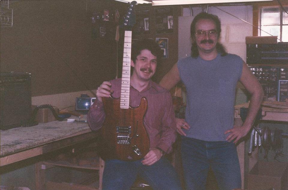 First Strat at the Oak Forest shop, with Larry Sheara