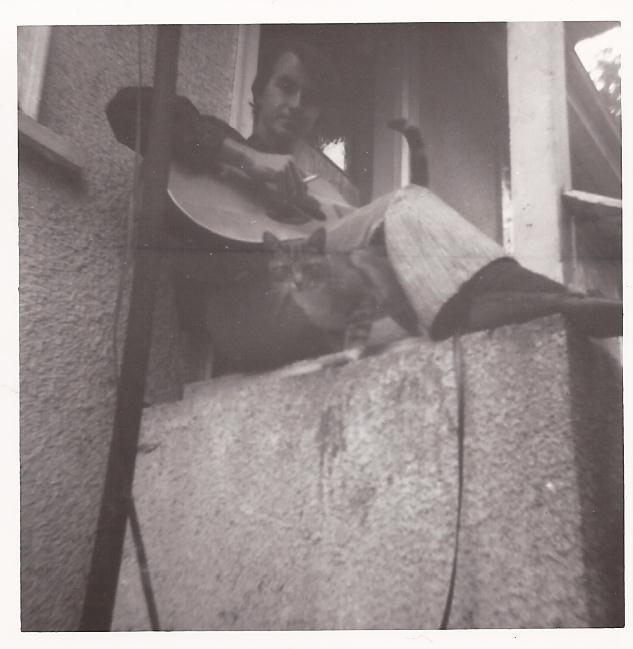Playing guitar on a trip to BC